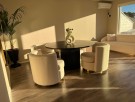  Elegance stol - Beige - Gull swivel base i rustfritt stål  thumbnail