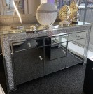 Cittadella  skjenk/tv benk- Speilglass & krystaller - 3 dører & 3 skuffer- L 120cm thumbnail