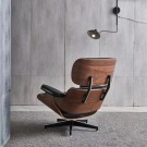 Comfort lenestol med fotskammel - Top grain leather/Skinn - Brun thumbnail