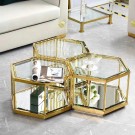 Emori sofabord - 4 deler - Gull rustfritt stål  thumbnail