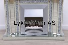 Santorini elektronisk peis i speilglass m flammeeffekt W750-1500- M fjernkontroll thumbnail