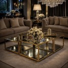 Emori sofabord - 4 deler - Gull rustfritt stål - Firkantet thumbnail