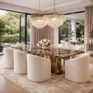 Boston stol - Beige - Linn stoff  thumbnail