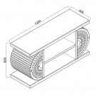 Seville tv bord - 120 cm thumbnail