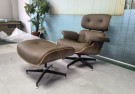 Comfort lenestol med fotskammel - Top grain leather/Skinn - Brun thumbnail