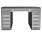 Clarita sminkebord - 13 skuffer - Sort - L 140 cm thumbnail