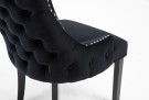 Manhattan spisestol- Sort velour- Sort ben thumbnail