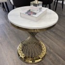 Milano sidebord - Ø 50 cm -stein plate&Gull rustfritt stål understell thumbnail