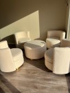  Elegance stol - Beige - Gull swivel base i rustfritt stål  thumbnail
