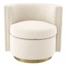  Elegance stol - Beige - Gull swivel base i rustfritt stål  thumbnail