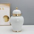 Glamour Urne/Vase- Beige & gull -H 38 cm thumbnail