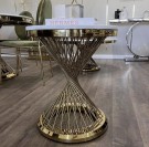 Milano sidebord - Ø 50 cm -stein plate&Gull rustfritt stål understell thumbnail