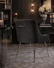Orlando stol - Dark grey & Sølv rustfritt stål bein thumbnail