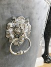 Dekorativ stolring/dørbanker med løvehode- Rustfritt stål-Sølv thumbnail