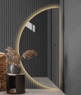 Halvmåne speil - 80*160 cm - Integrert LED- belysning thumbnail