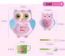 Barneservise- 5 deler - Owl- Rosa thumbnail