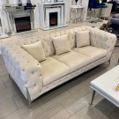 Luksus sofa - 3+2+1 - Beige & Sølv ben thumbnail