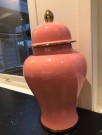 Glamour Urne/Vase- Rosa & gull -H 47 cm thumbnail