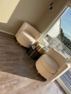  Elegance stol - Beige - Gull swivel base i rustfritt stål  thumbnail