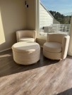  Elegance stol - Beige - Gull swivel base i rustfritt stål  thumbnail
