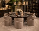 Las Vegas stol - Taupe velour  thumbnail