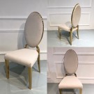 Cataleya spisestol - Brun velour & Gull rusrfritt stål understell  thumbnail