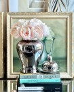 Dekorativ urne/vase i sølv finish H-38 thumbnail