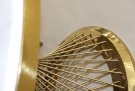 Milano spisebord - Gull rustfritt stål - Ekte hvit marmorplate - Ø 150 thumbnail