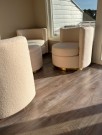  Elegance stol - Beige - Gull swivel base i rustfritt stål  thumbnail