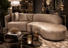 BAX SOFA - Taupe velour & Sort ben thumbnail