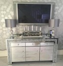 Cittadella  skjenk/tv benk- Speilglass & krystaller - 3 dører & 3 skuffer- L 120cm thumbnail
