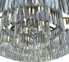 Hollywood lysekroner - Rustfritt stål & Ekte k9 krystaller Ø 80 cm-  Sort - M 3 rader klare krystaller thumbnail