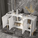 Miami skjenk - Hvit & Gull - 150 cm thumbnail