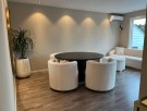  Elegance stol - Beige - Gull swivel base i rustfritt stål  thumbnail