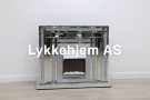 Santorini elektronisk peis i speilglass m flammeeffekt W750-1500- M fjernkontroll thumbnail