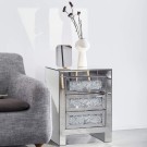 Celina sidebord/nattbord- Speil & Krsytaller - 3 skuffer thumbnail