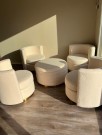  Elegance stol - Beige - Gull swivel base i rustfritt stål  thumbnail