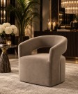 Las Vegas stol - Taupe velour  thumbnail