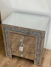 Celina sidebord/nattbord- Speil & Krsytaller - 3 skuffer thumbnail