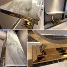 Ellington konsollbord- Sort stein/ Gull rustfritt stål understell thumbnail