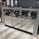 Cittadella  skjenk/tv benk- Speilglass & krystaller - 3 dører & 3 skuffer- L 120cm thumbnail