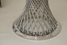 Milano sidebord - Ø 50 cm -stein plate& Sølv rustfritt stål understell thumbnail