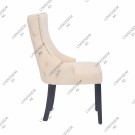 Manhattan spisestol- Lys beige velour- Svart ben thumbnail