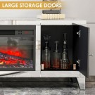 Castellon elektrisk peis/ tv bord - 150 cm- M fjernkontroll thumbnail