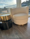  Elegance stol - Beige - Gull swivel base i rustfritt stål  thumbnail