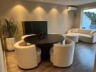  Elegance stol - Beige - Gull swivel base i rustfritt stål  thumbnail