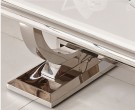 Ellington spisebord- L 200 cm- Hvit marmor plate & sølv understell thumbnail