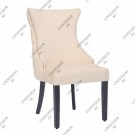 Manhattan spisestol- Lys beige velour- Svart ben thumbnail