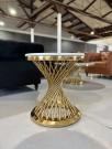 Milano sidebord - Ø 50 cm -stein plate&Gull rustfritt stål understell thumbnail