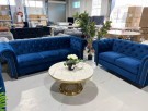Milano sofabord -stein plate  & Gull rustfritt stål  thumbnail